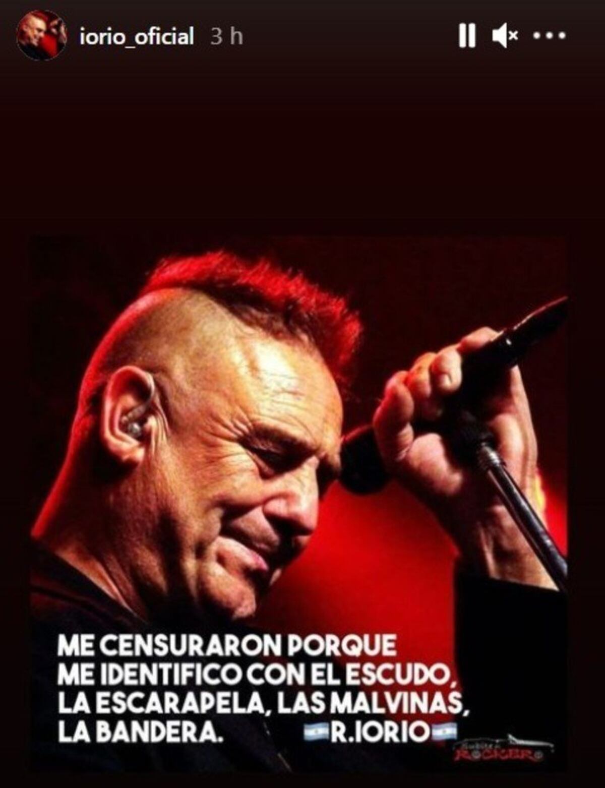 El mensaje de Iorio ante la decisión de la AFA en Instagram