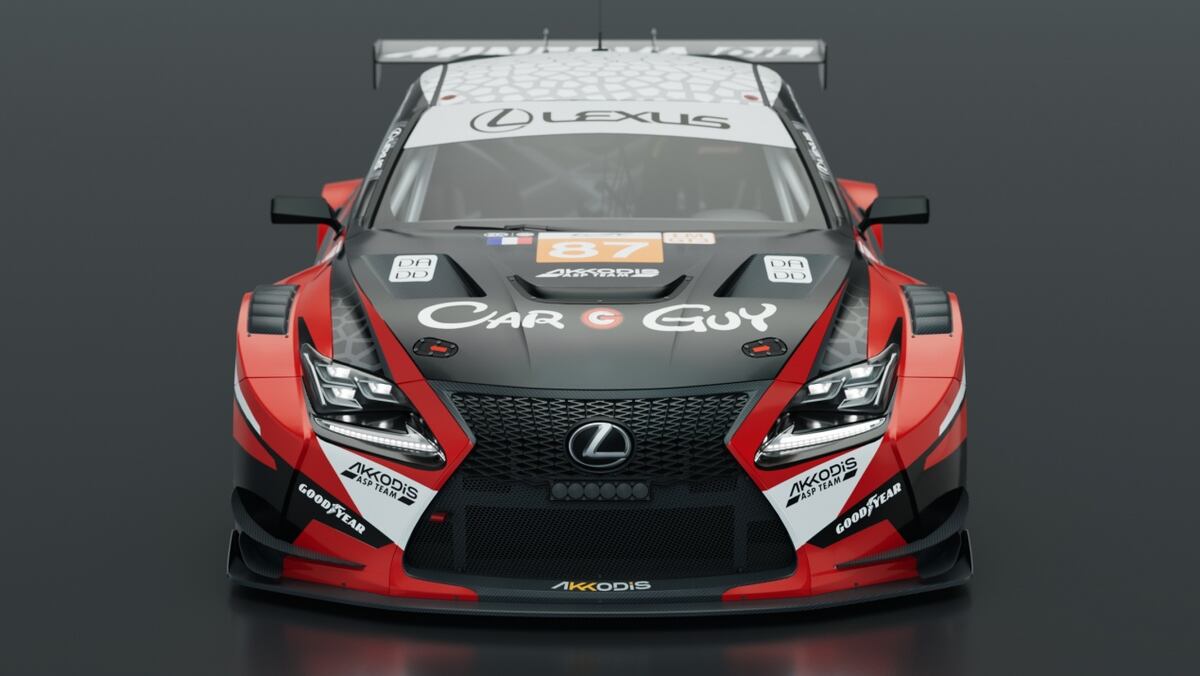 El Lexus RC F GT3 número 87 del Akkodis ASP Team que correrá Pechito López en el WEC 2024. (Prensa Akkodis ASP Team)