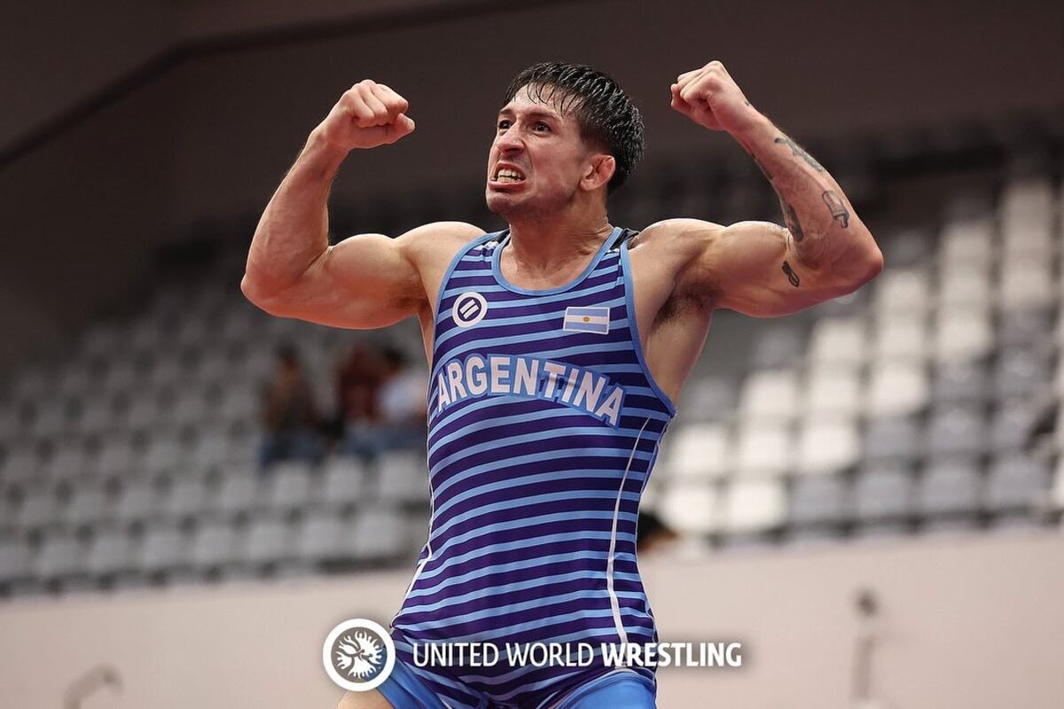 El cordobés Agustín Destribats logró el oro en Monterrey, México, y se convirtió en el primer argentino en la historia en consagrarse campeón panamericano senior. (Osvaldo Aguilar / United World Wrestling para Enard)