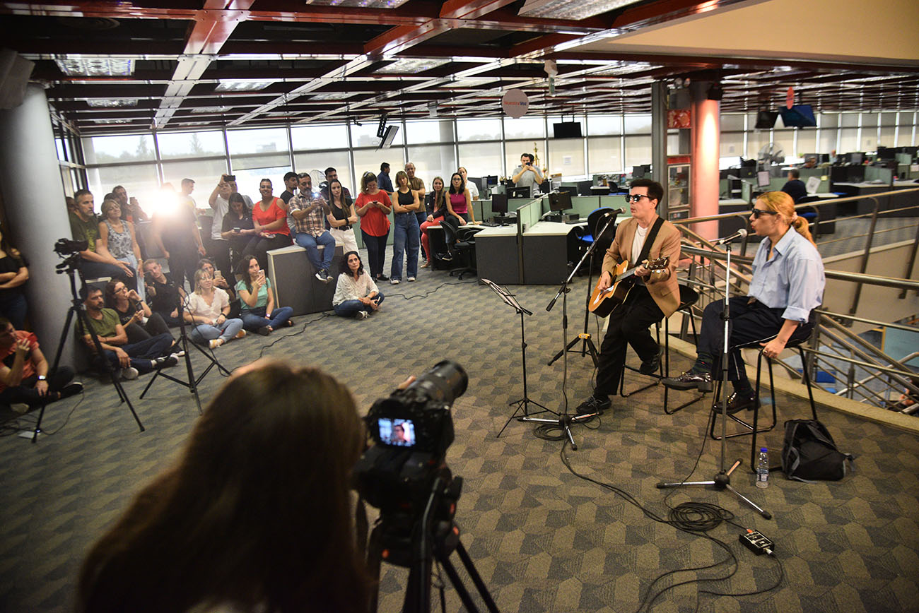Miranda en la Voz del Interior. Foto Pedro Castillo