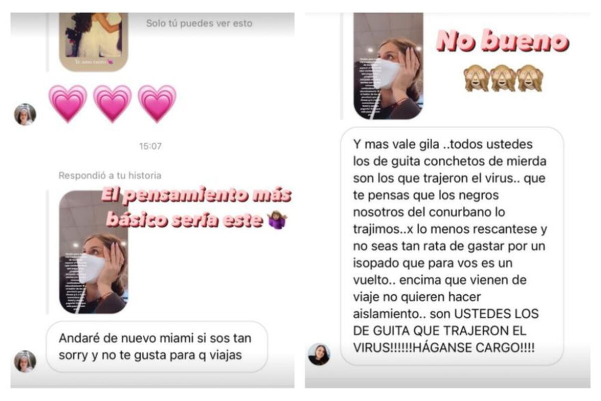 Los usuarios de las redes se mostraron en disconformidad con los dichos de la influencer y se los hicieron saber.