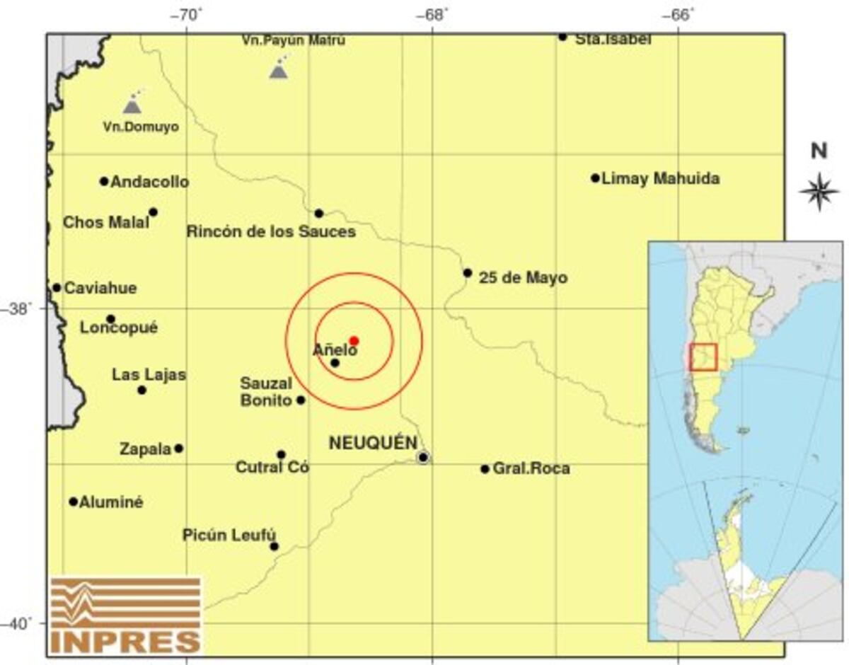Sismo en Neuquén.