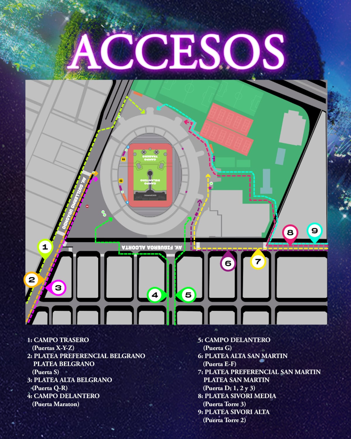 Información útil para los shows de Coldplay en River. (Gentileza prensa Coldplay)