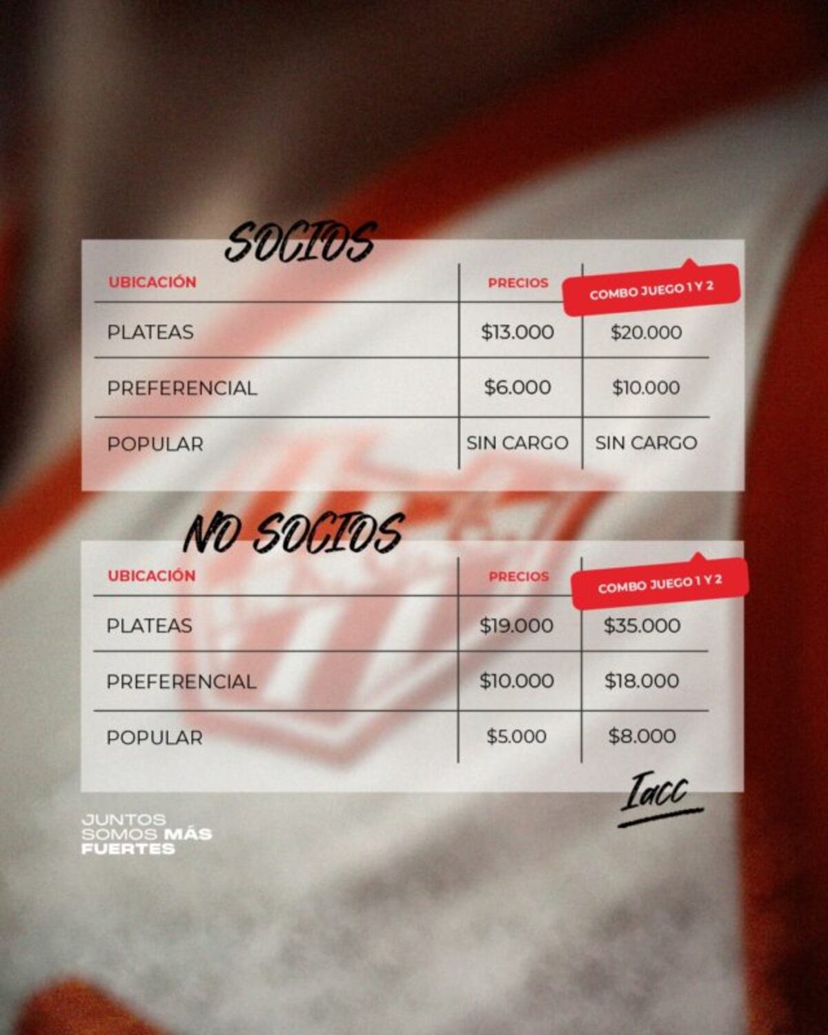 Precio de las entradas para los dos primeros juegos de la serie semifinal de la LNB entre Instituto y Regatas.