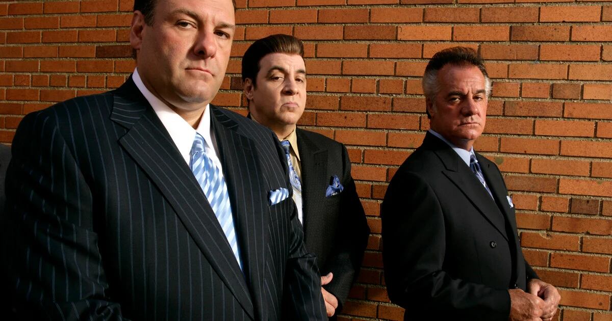 James Gandolfini, Steven Van Zandt y Tony Sirico en la serie original de HBO. (AP).