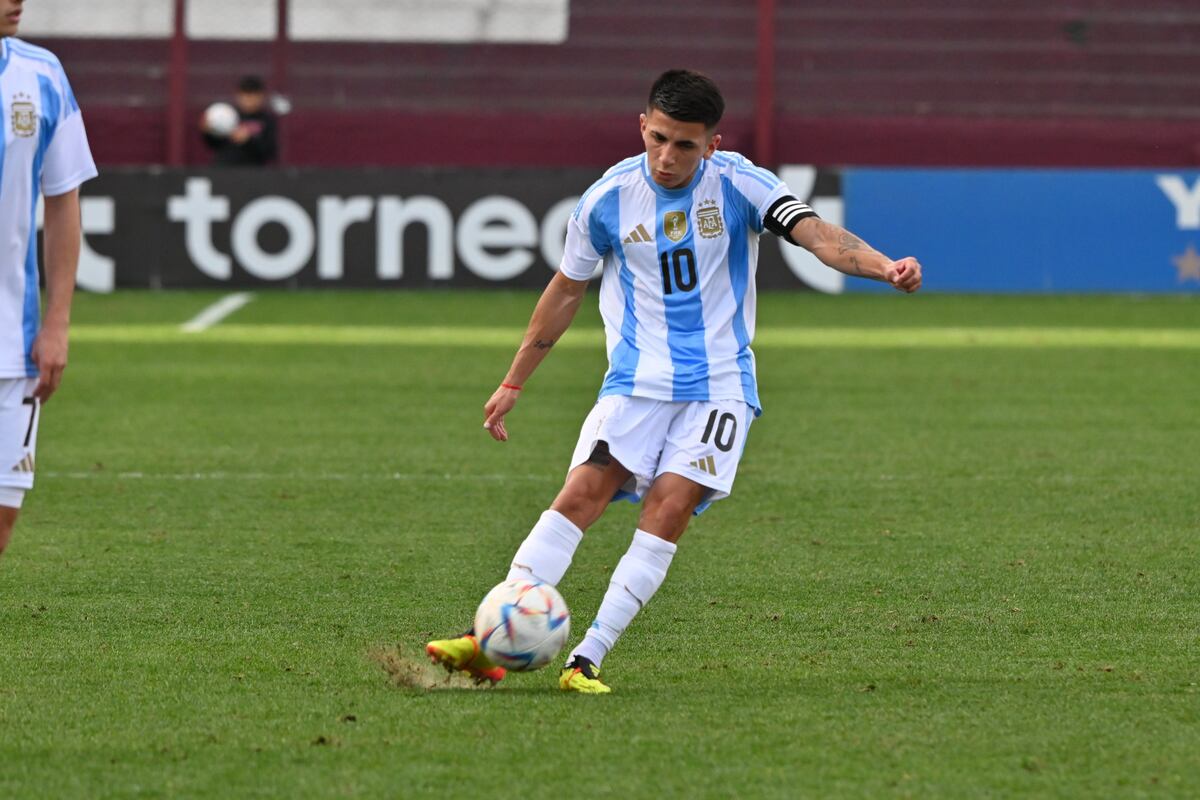 El seleccionado argentino sub 23 le ganó 2-0 a Paraguay en un amistoso de preparación. (Prensa Argentina)