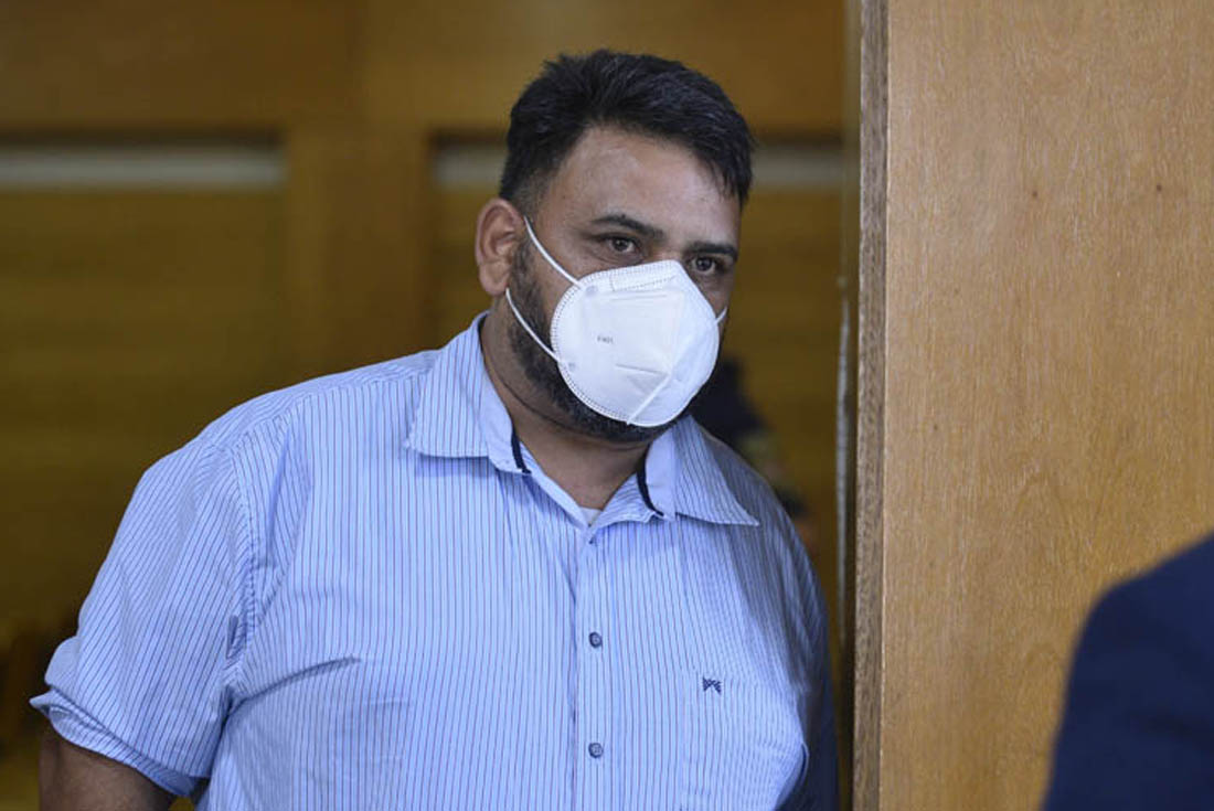El policía Vigil, otro de los acusados en el juicio. (Ramiro Pereyra) 