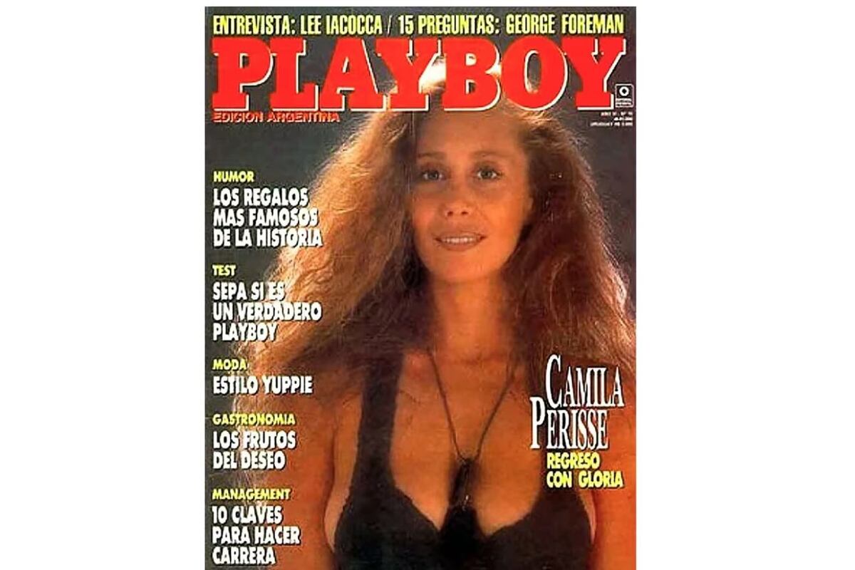 Camila Perissé tapa de la revista Playboy (Captura de pantalla).