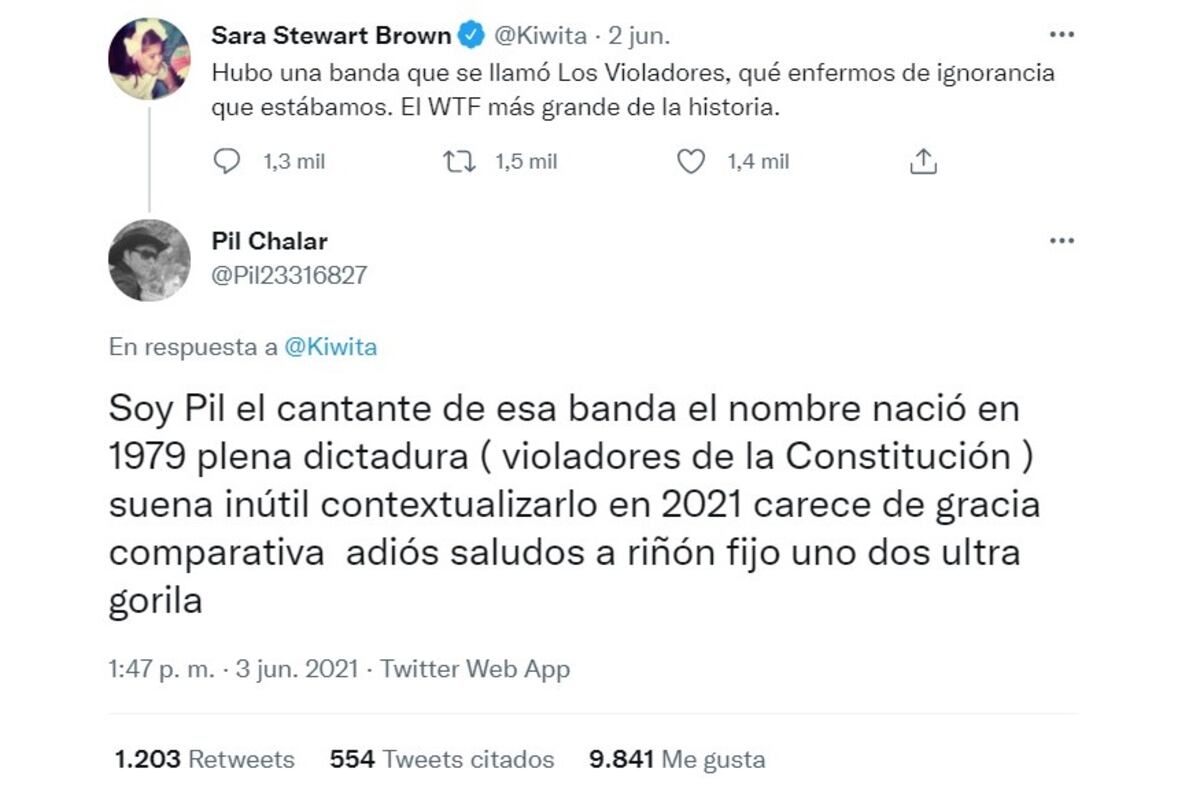 La respuesta de Pil Trafa fue criticada por la referencia al trasplante de riñón de Jorge Lanata. (Twitter).