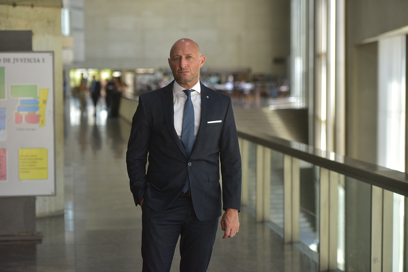 Acusador. La acusación en el juicio estuvo a cargo del fiscal de cámara Gustavo Arocena. (Pedro Castillo / La Voz)