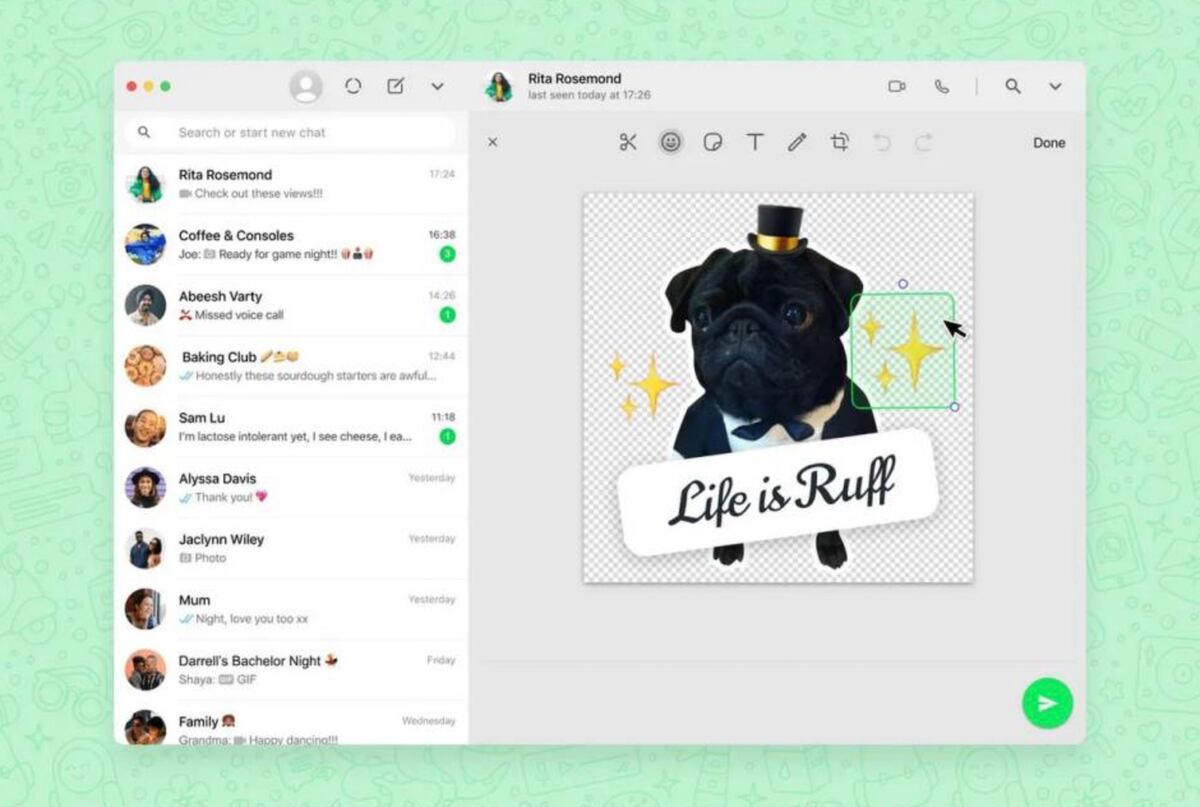 WhatsApp. La función para crear Stickers.