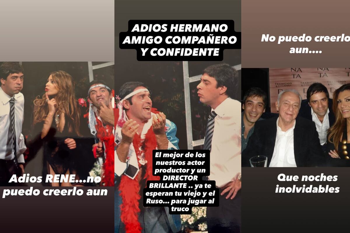 Así despidió Mariano Iúdica a René Bertrand en Instagram. (Fotos: capturas de pantalla)
