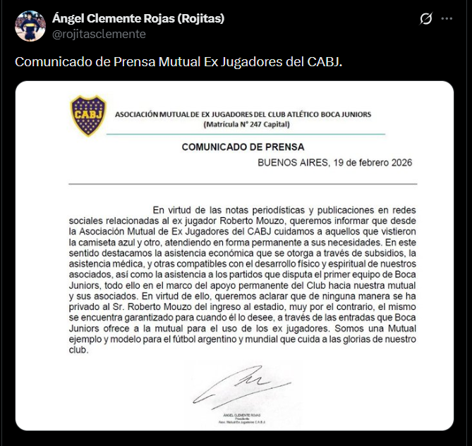 La aclaración por parte de "Rojitas".