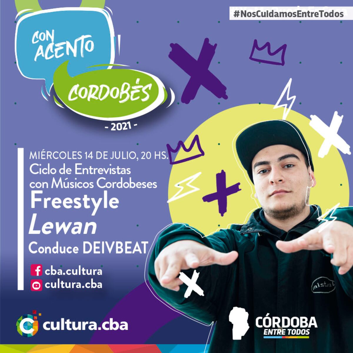 Lewan, primer invitado a la cuarta temporada de "Con acento cordobés". (Agencia Córdoba Cultura)