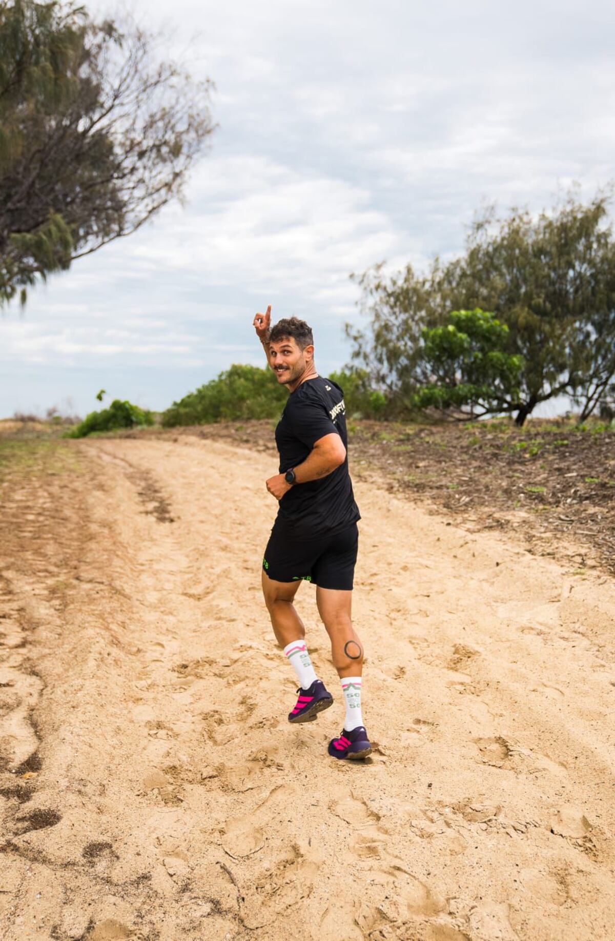 Vicente Polimeni entrenando. Se prepara para correr el 13 de marzo su tercera Backyard Ultra en Australia. (Gentileza)