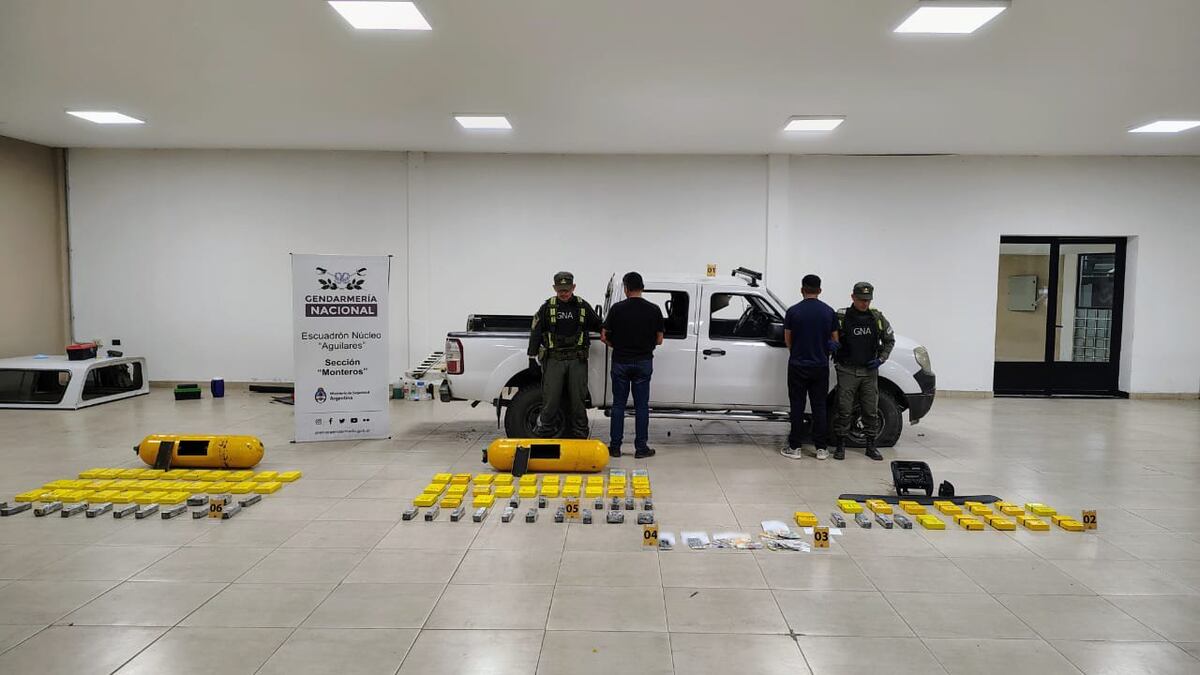 La droga secuestrada. (Gendarmería)