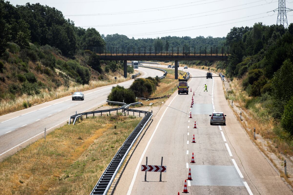 Las imágenes del lugar del accidente de Diogo Jota (AP)