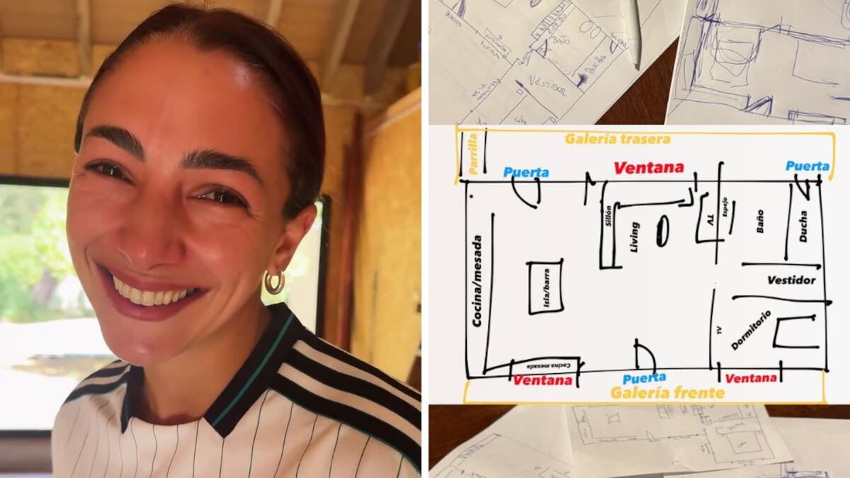 El plano que muestra cómo será la casa de Thelma Fardin y Nico Riera.