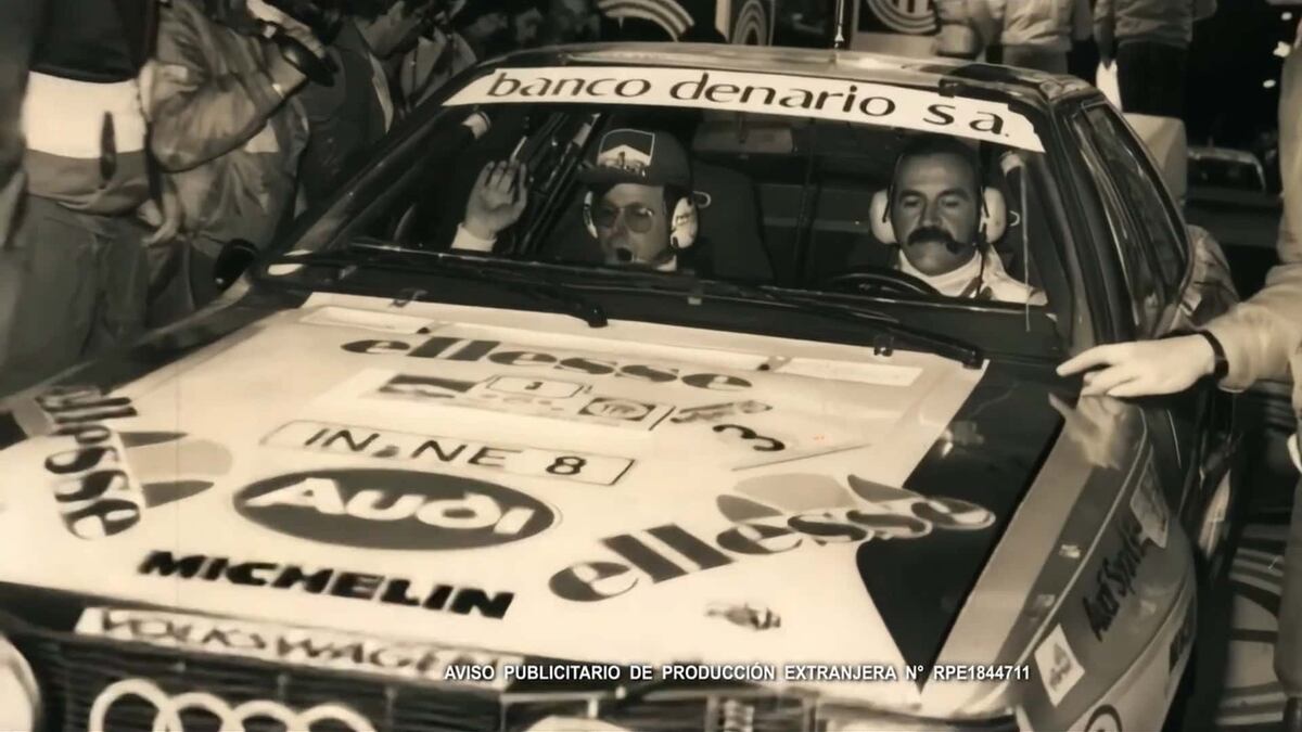 Jorge Del Bueno y Jorge Raúl Recalde completaron el podio del Rally Argentina 1984 con el Audi Quattro.