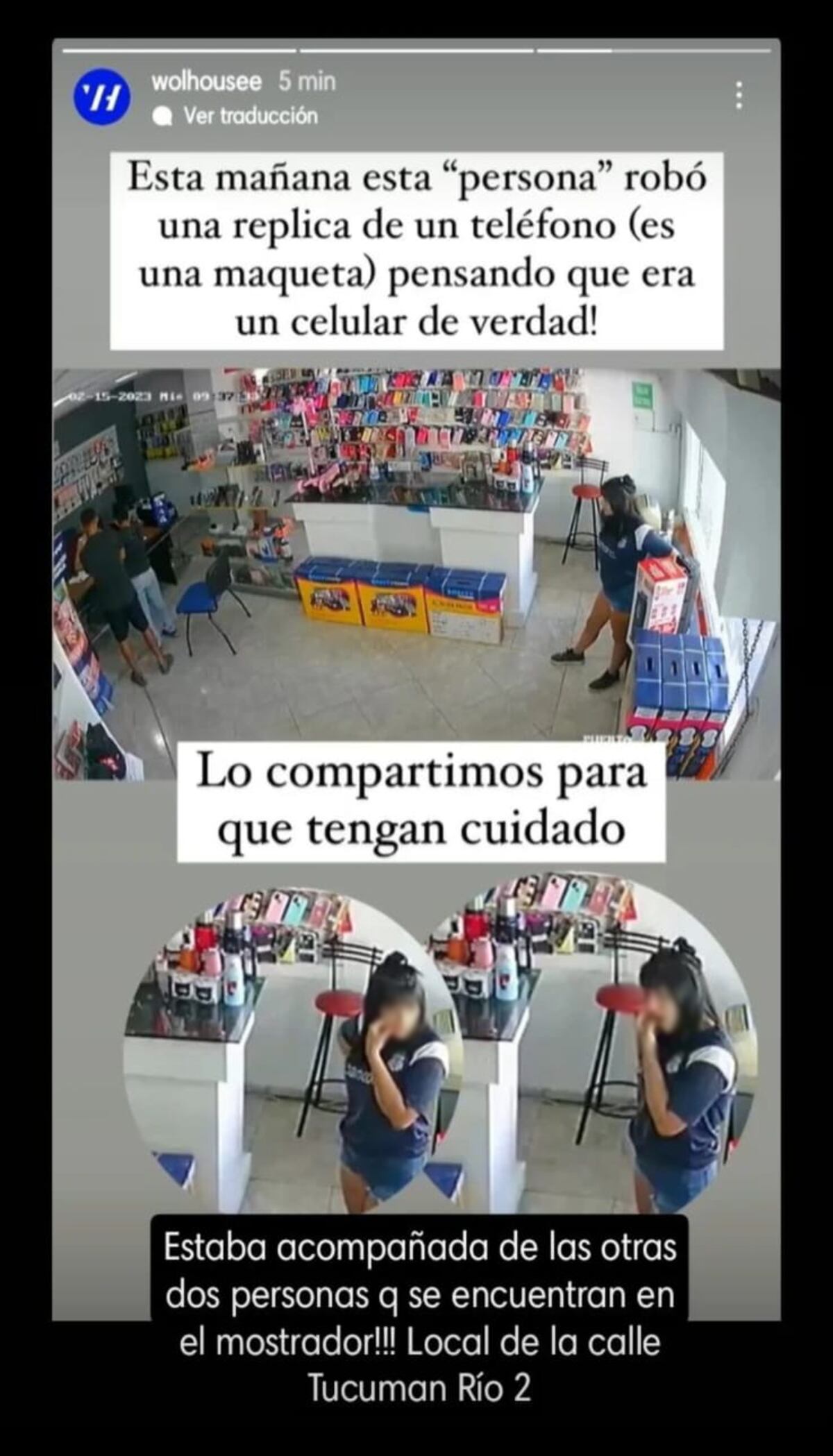 La historia que compartió el comercio en sus redes sociales.