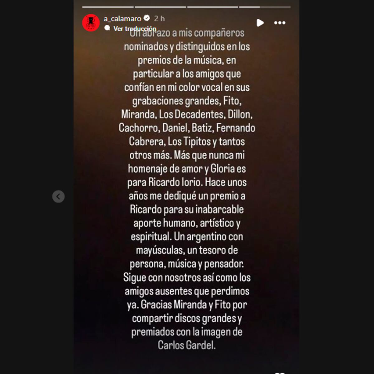 Charly García homenajeado, y la hija de Iorio se quejó por la falta de reconocimiento a su padre.