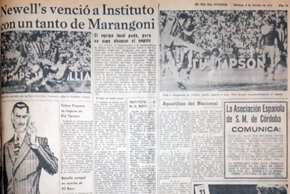 Así reflejaba este diario el debut de Instituto en el Nacional de 1973.