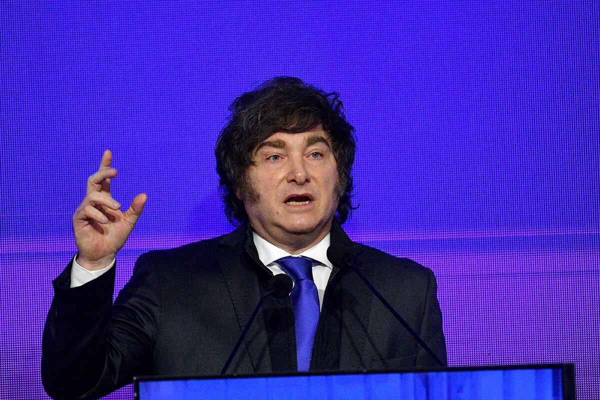 El presidente Javier Milei en el 125° aniversario de la Bolsa de Comercio de Córdoba. (Pedro Castillo / La Voz)