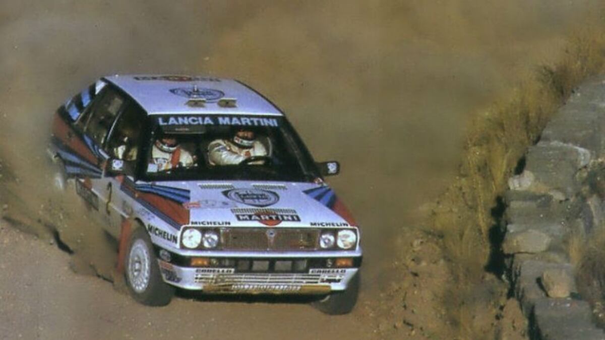 Recalde en su Lancia, en 1988. (Archivo)