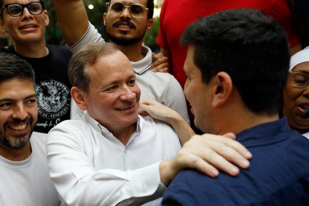 Venezuela. Juan Pablo Guanipa tras su liberación en Caracas, Venezuela, el domingo 8 de febrero de 2026. (AP / Cristian Hernandez)
