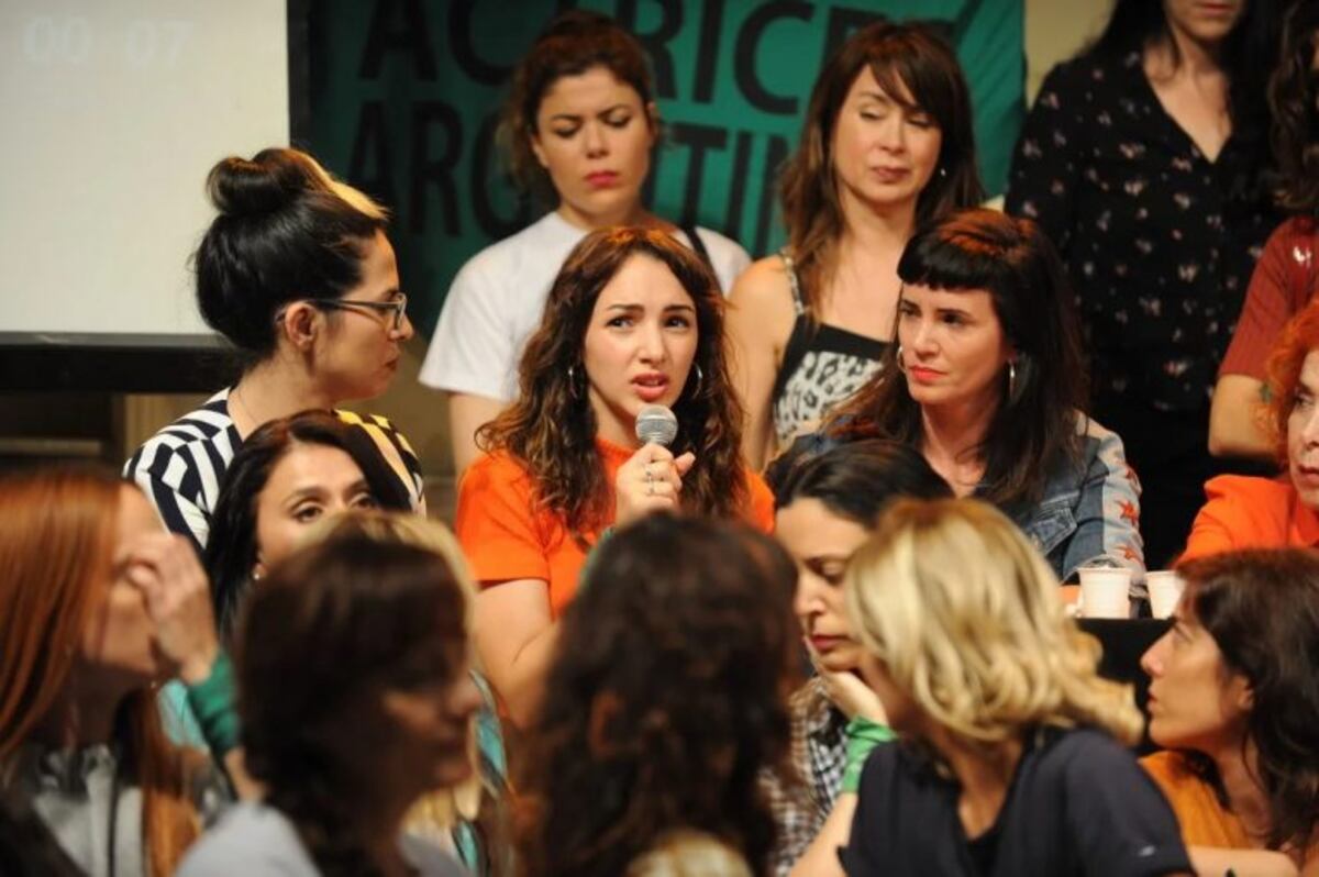 Thelma Fardin junto al colectivo Actrices Argentinas (Archivo)