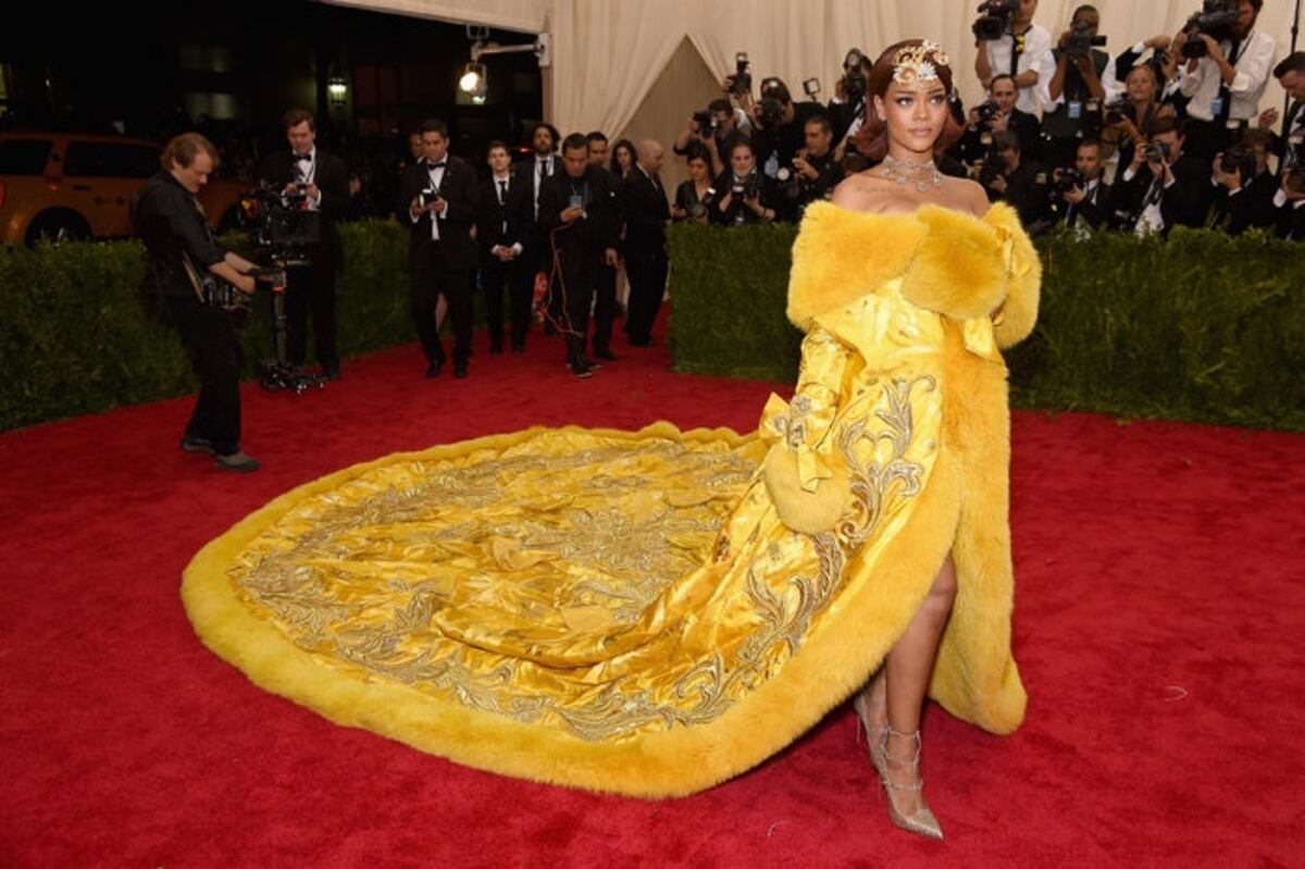 Rihanna en la Met Gala de 2015.