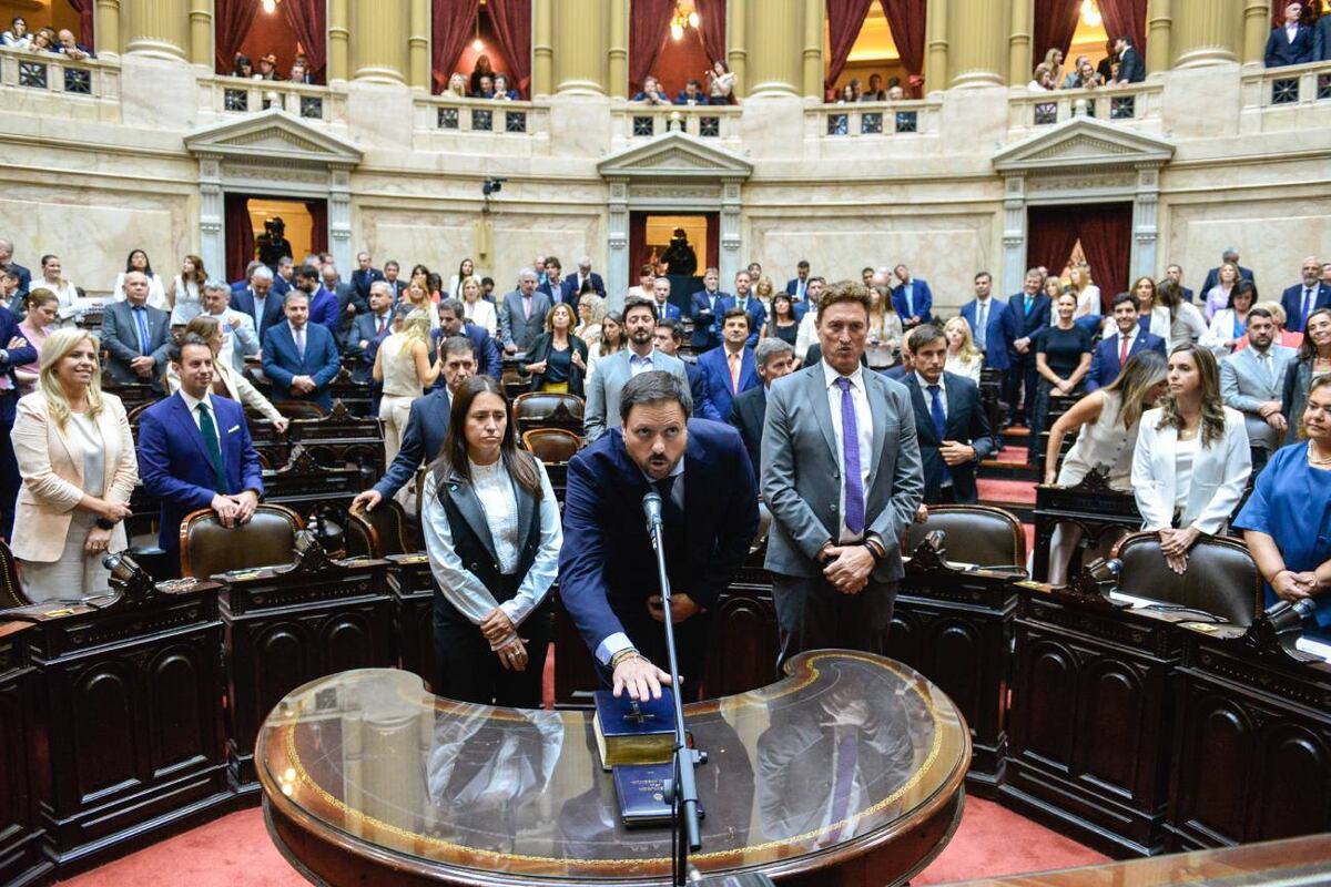Diputados. Así juró Enrique Lluch este miércoles 3 de diciembre.