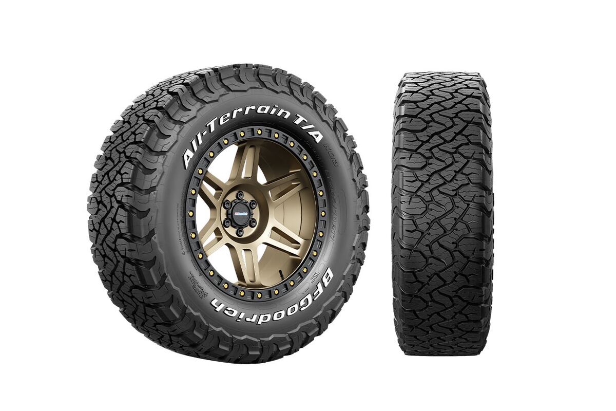 El BFGoodrich All-Terrain KO3 se ofrecerá con más de 57 dimensiones.