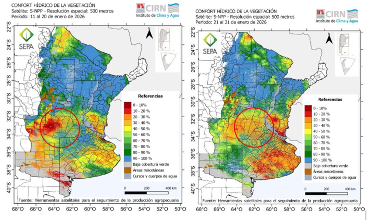 VEGETACION. Confort hídrico (Instituto de Clima y Agua)