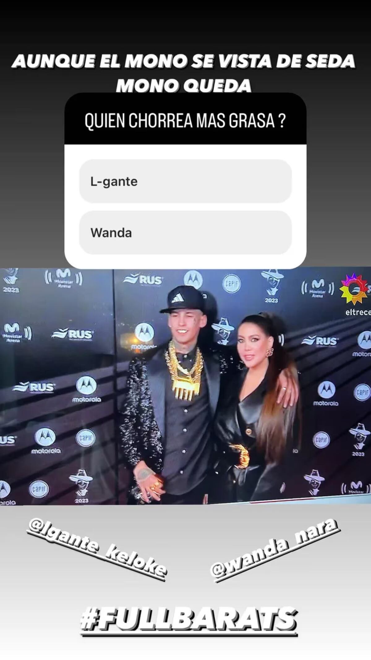 Alex Caniggia apuntó contra Wanda y L-Gante.