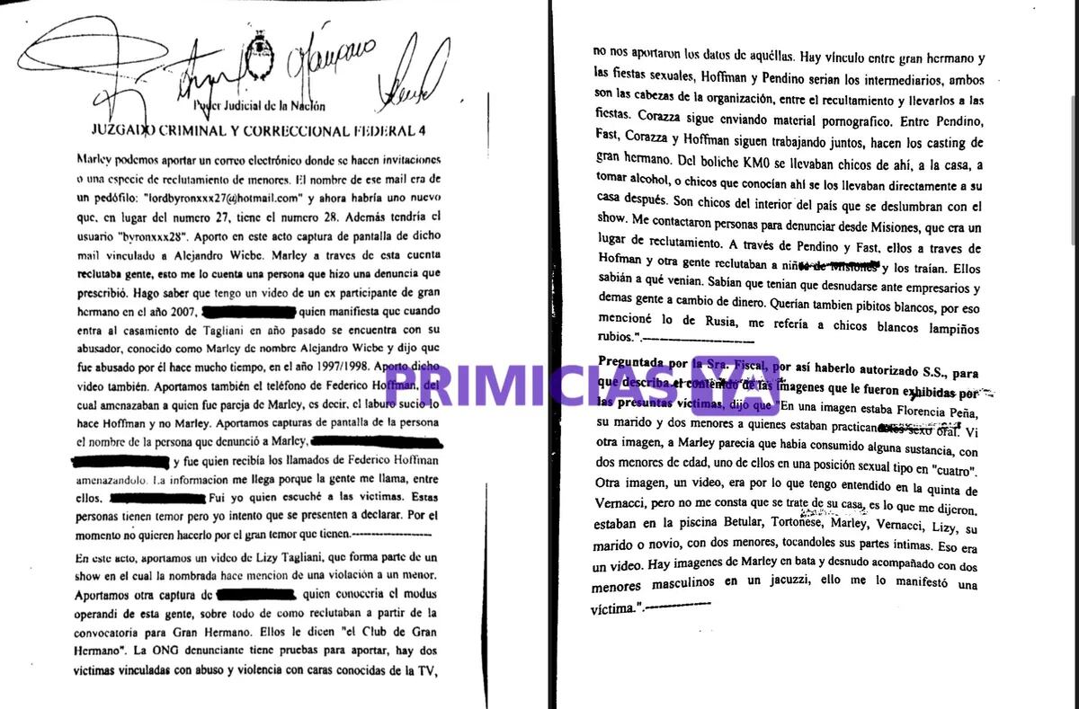 La denuncia de Canosa. (PrimiciasYa)