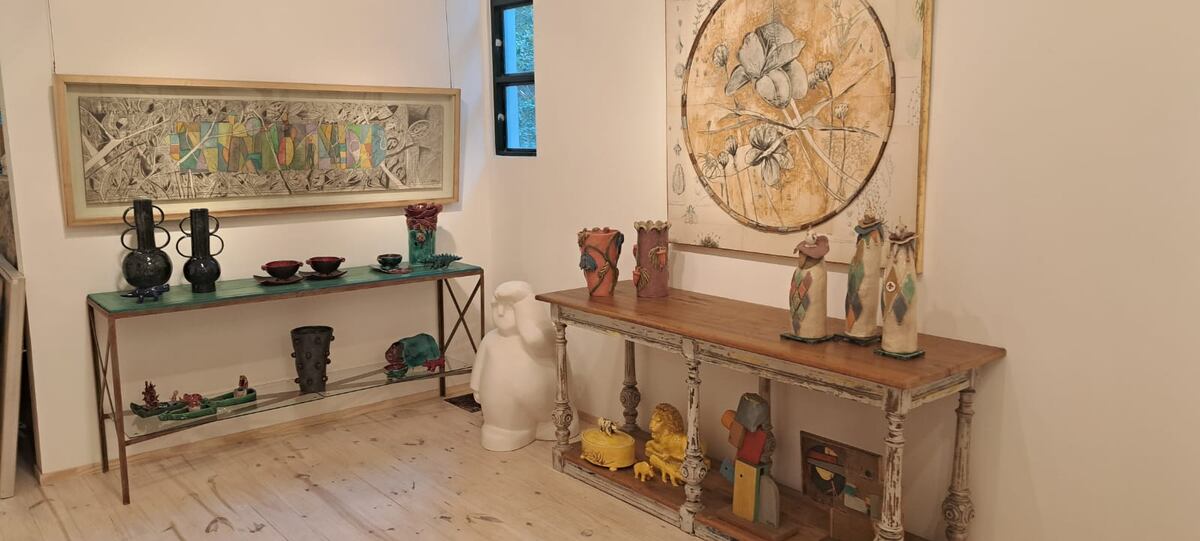 La sala de exhibiciones de Compañía de arte, en La Cumbre (La voz).