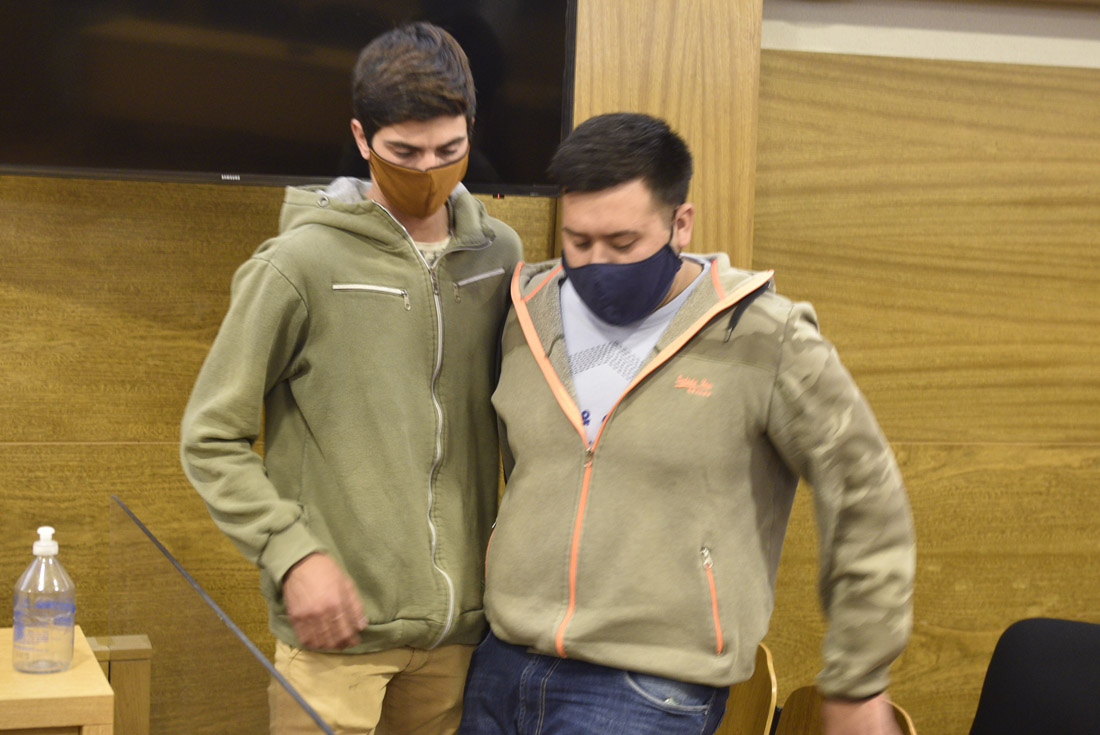 Responsables. Domingo Nahuel Ghione y Axel Gastón Pérez, los corredores de la picada, recibieron penas de prisión en suspenso. (Ramiro Pereyra)