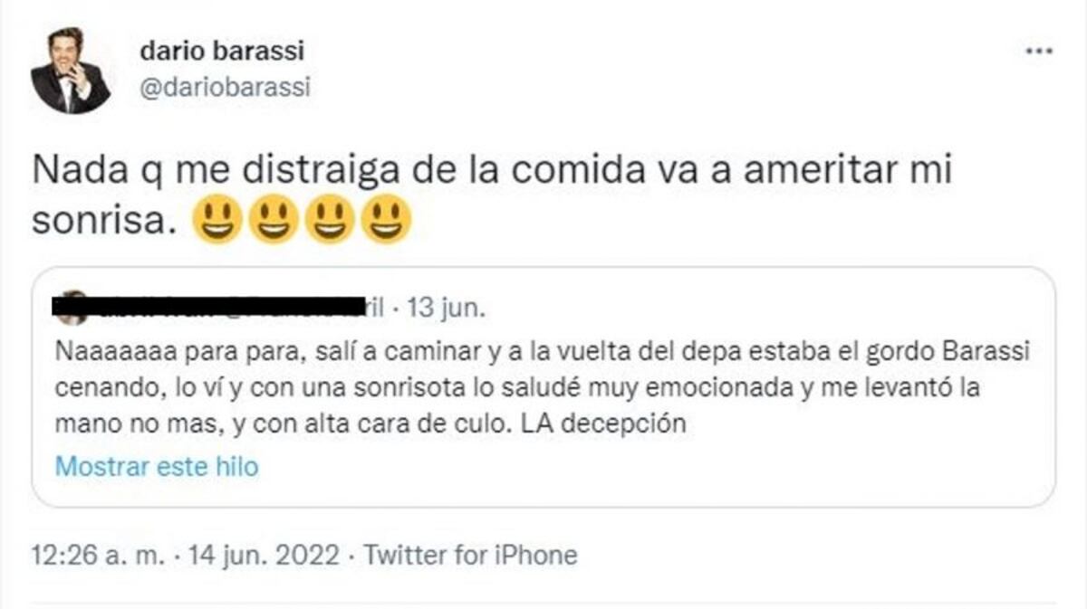 La respuesta de Barassi.