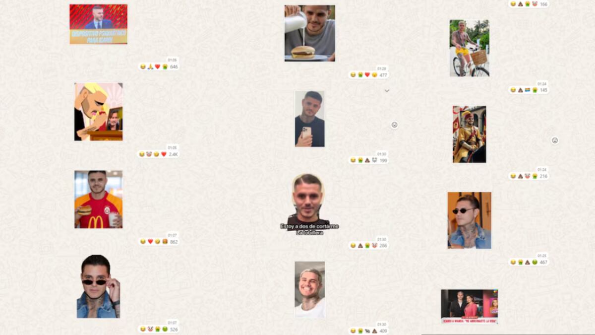 Los stickers de Wanda Nara. (Captura)