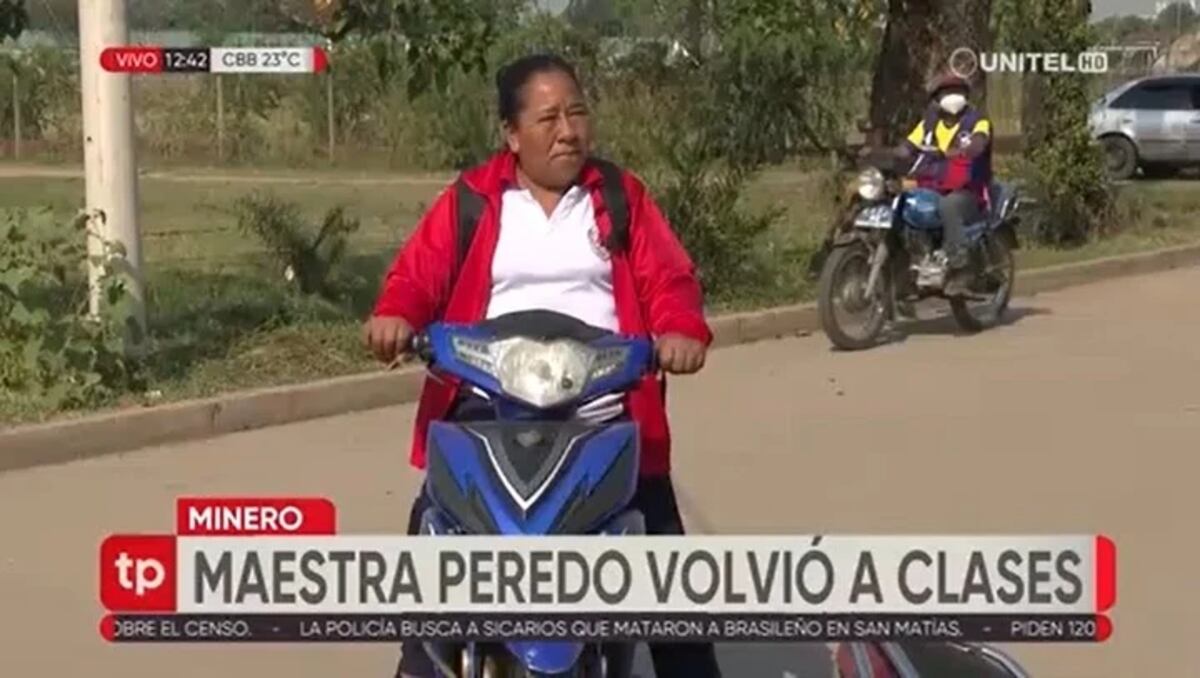 María Inés volvió a dar clases emocionada.