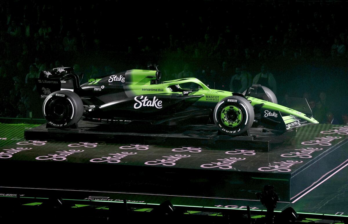 La decoración del auto Kick Sauber F1 para la temporada 2025. (AP)