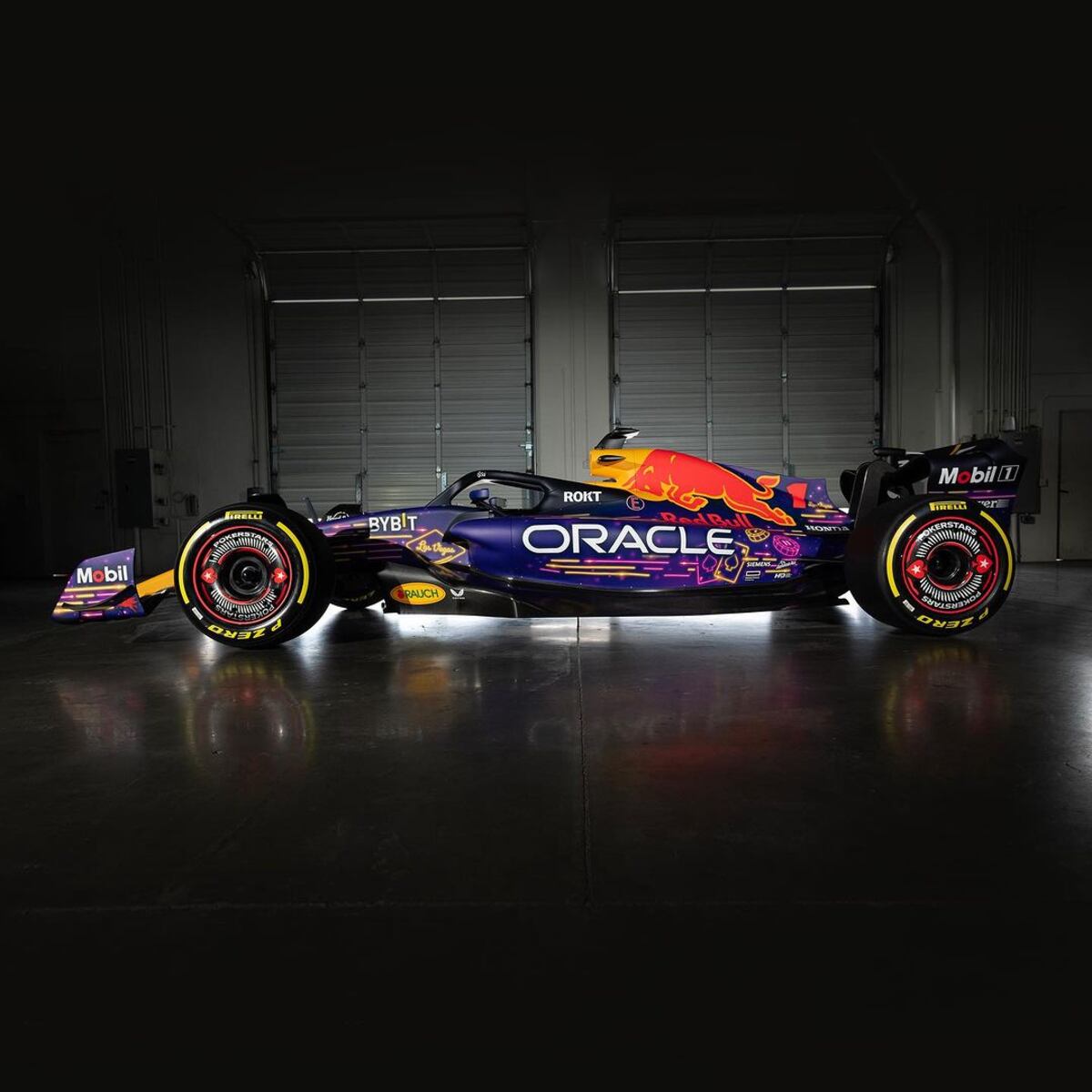 El Red Bull y su tercer diseño en territorio estadounidense, bien alusivo a Las Vegas. (Prensa Red Bull)