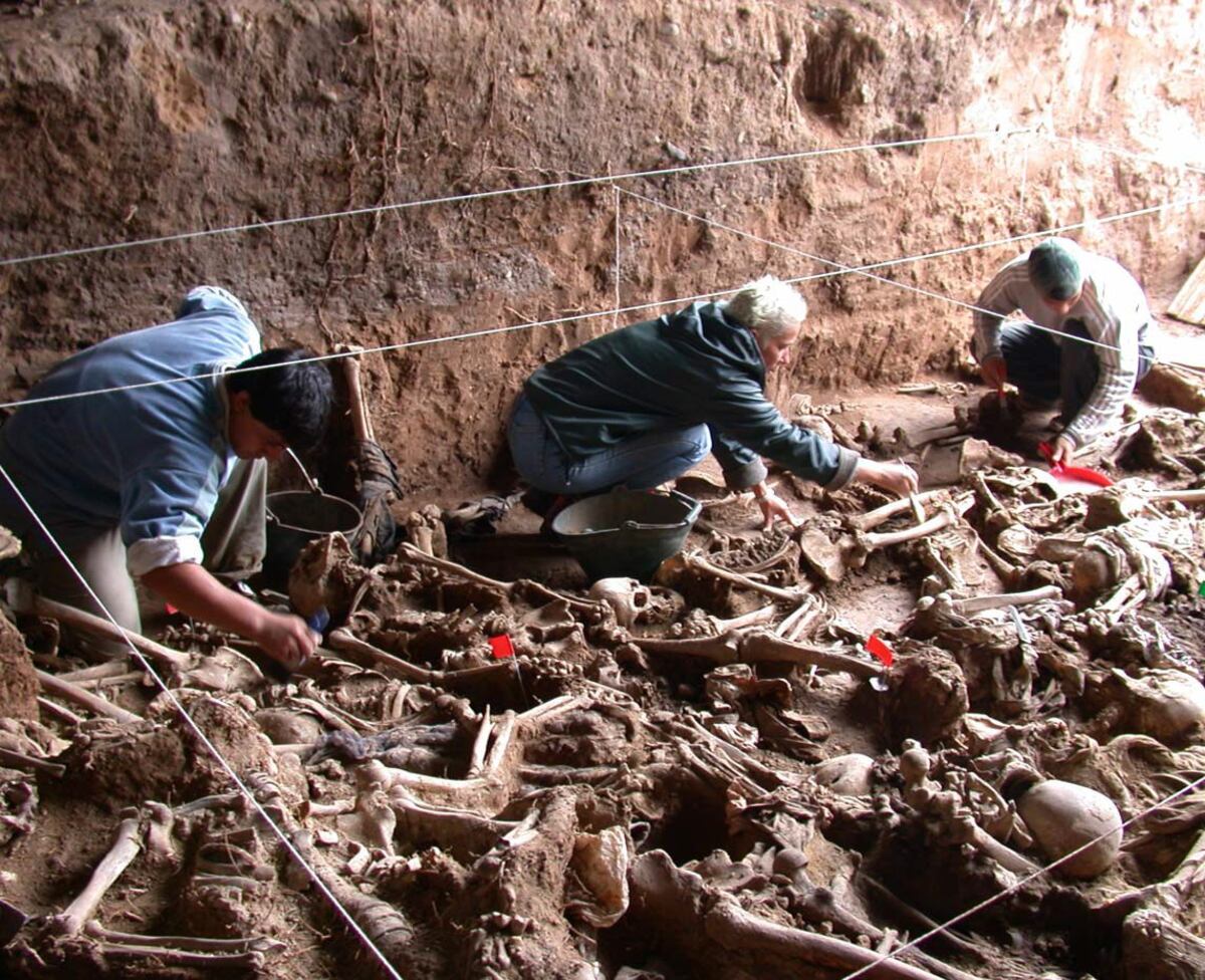Las fotos del Equipo Argentino de Antropología Forense que entregaron a La Voz en 2003 sobre las fosas comunes en el cementerio San Vicente. (Archivo / La Voz)
