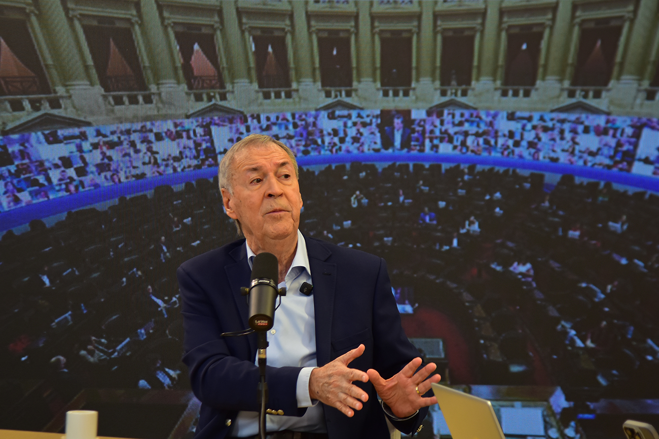 Juan Schiaretti en La Voz en Vivo
Foto: Pedro Castillo / La Voz