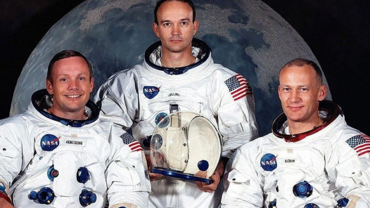Nasa. Tripulantes. Neil Armstrong, Michael Collins y Edwin “Buzz” Aldrin. que llegaron a la luna.