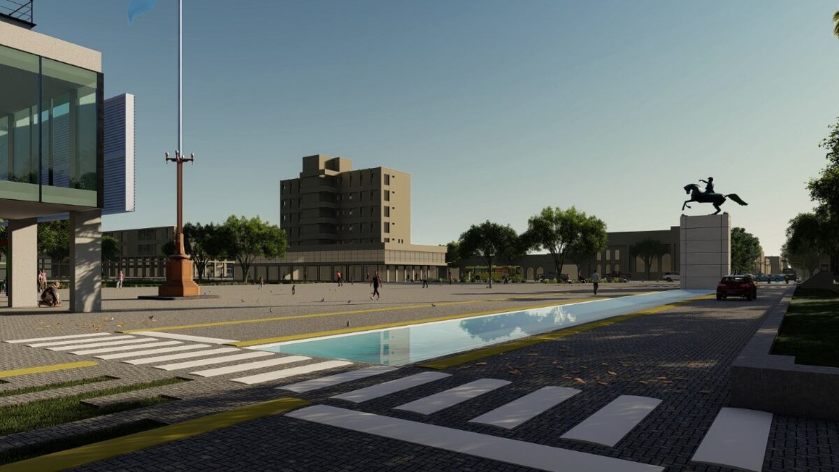 Así quedaría la plaza del Centro Cívico de San Francisco con la reforma (Municipalidad)