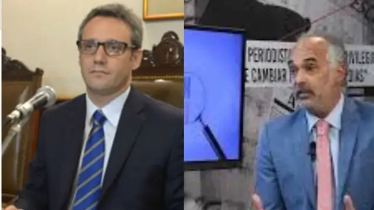 El juez federal de Paraná, Leandro Ríos a la izquierda y el fiscal Ignacio Candioti a la derecha.