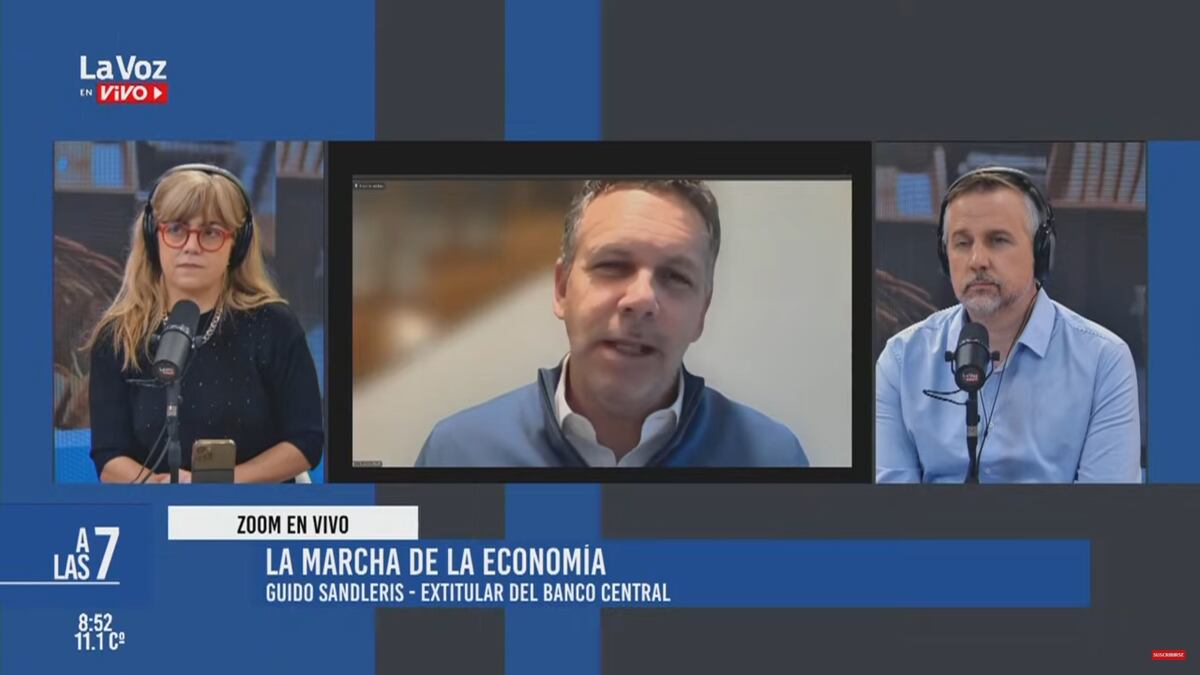 Guido Sandleris, ex presidente del Banco Central y titular de Fundación Ecosur (Bolsa de Comercio de Córdoba), en diálogo con La Voz en Vivo.