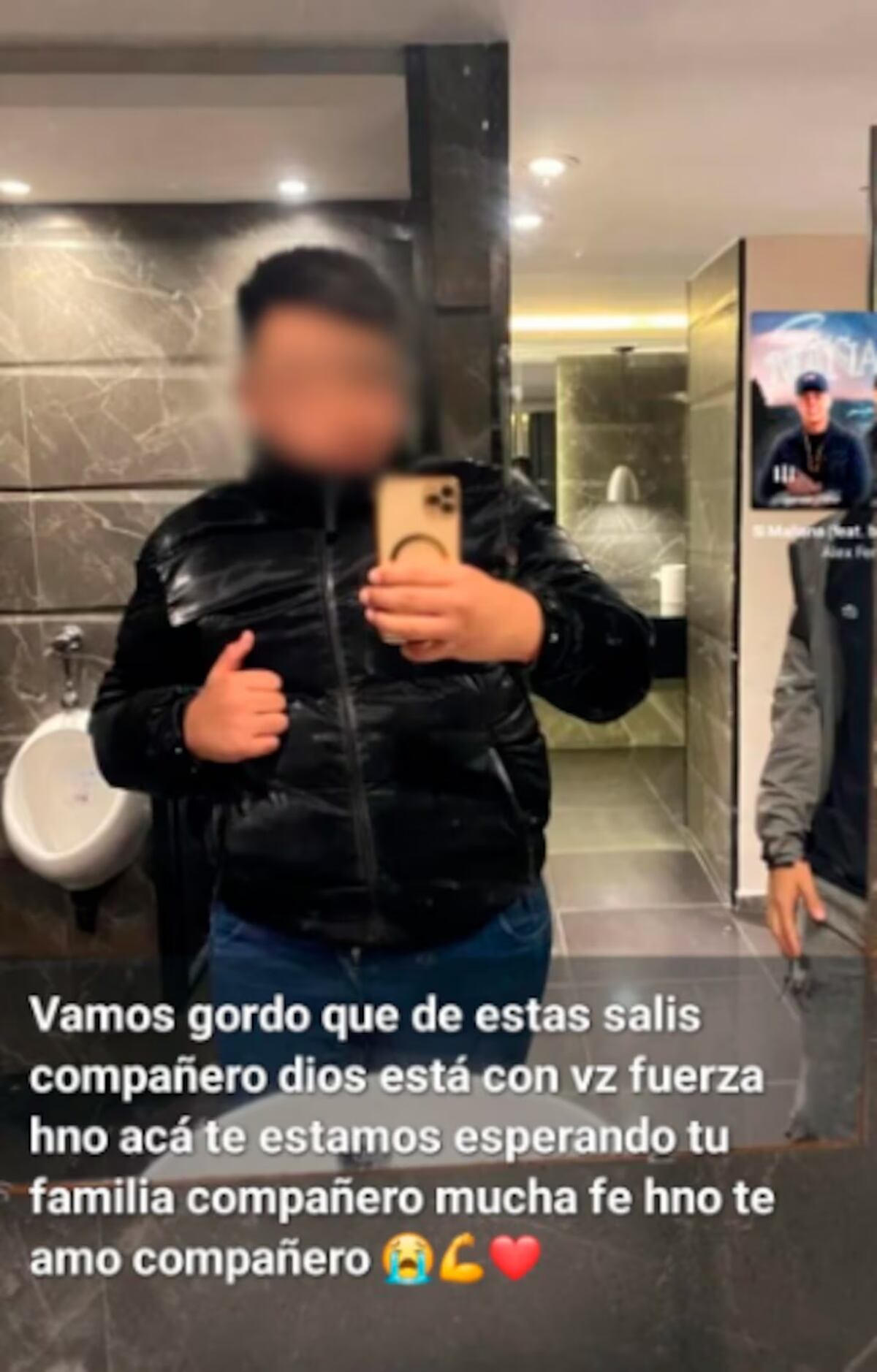 “De esta salís, compañero”, el mensaje de un amigo del adolescente baleado en Córdoba. (Captura)